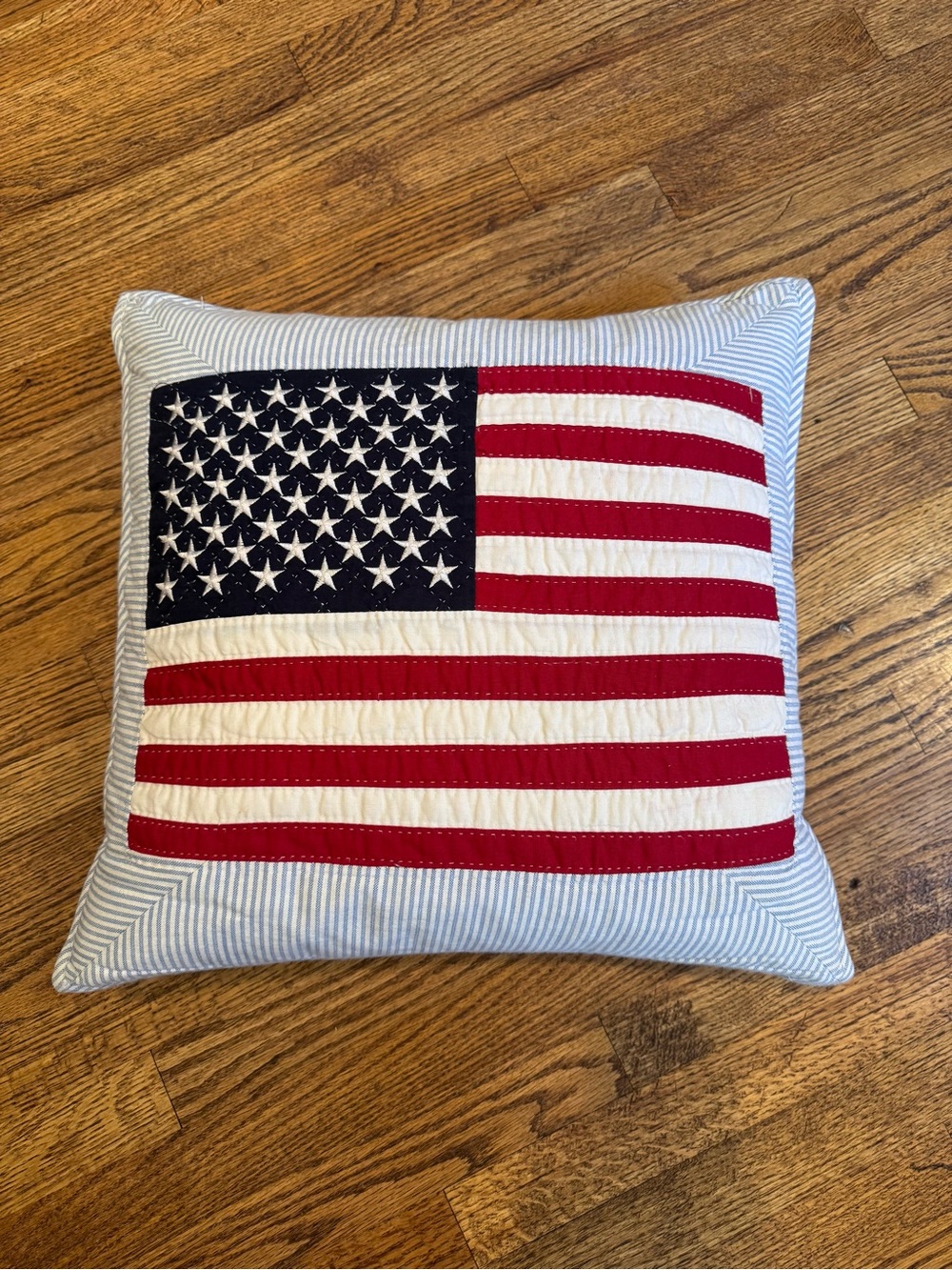 Tommy Hilfiger | American Flag Throw Pillow 17.5” | Patriotic Decor